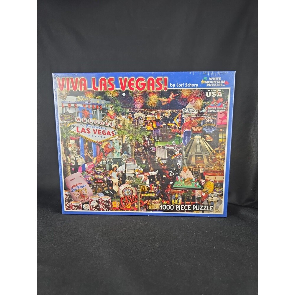 WHITE MOUNTAIN JIGSAW PUZZLE VIVA LAS VEGAS 1000 PC FACTORY SEALED LORI SCHORY